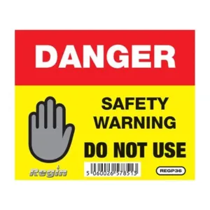 Regin Danger – Do Not Use Sticker / Tag (8 pack) REGP36