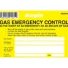 Regin Gas Emergency Control Sticker (8) REGP40