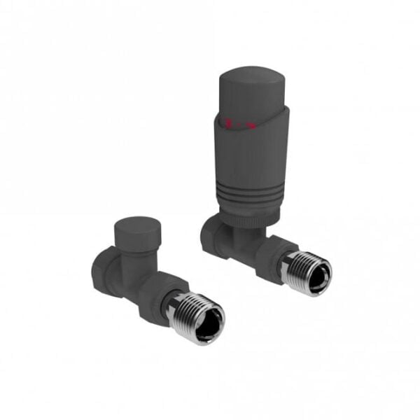 Design Twin Pack TRV Anthracite Straight AN-TRV201S