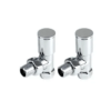 K.RAD Modern Towel Rail Valve Pair Angled KART ANG