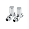 K.RAD Modern Towel Rail Valve Pair Straight KART-STR